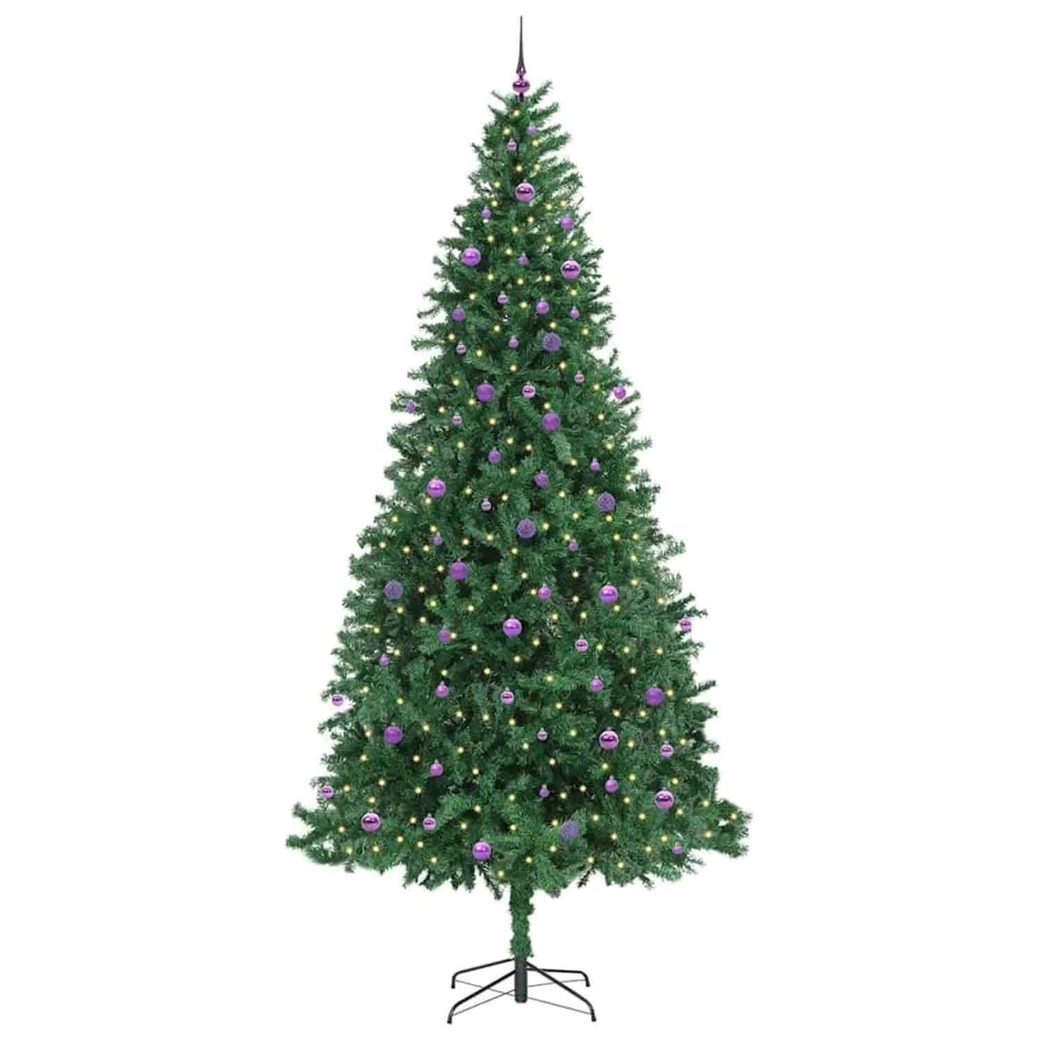 vidaXL Künstlicher Weihnachtsbaum mit 300 LEDs mit Ständer Grün 300 cm 3394800