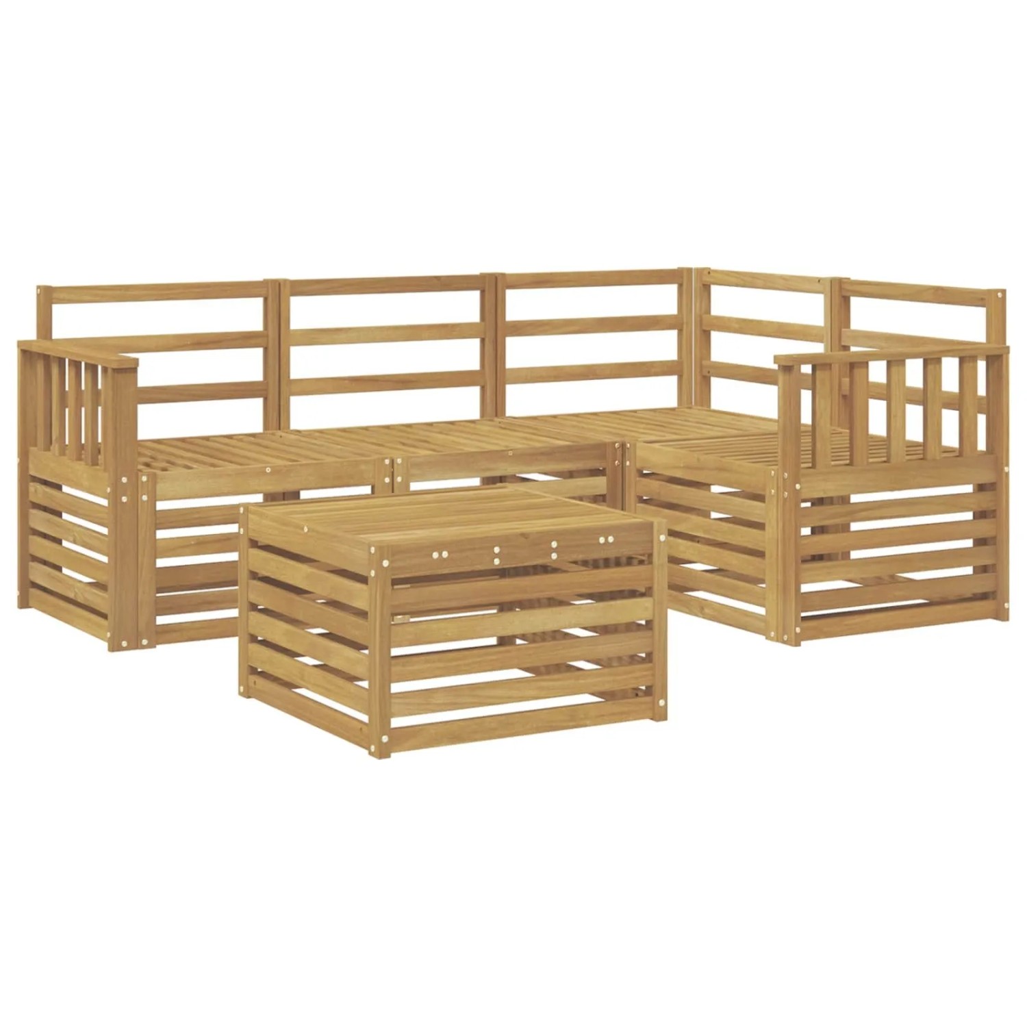vidaXL Outdoor-Sofagarnitur 5-Tlg Weiß 59 x 59 x 37 cm 3391784