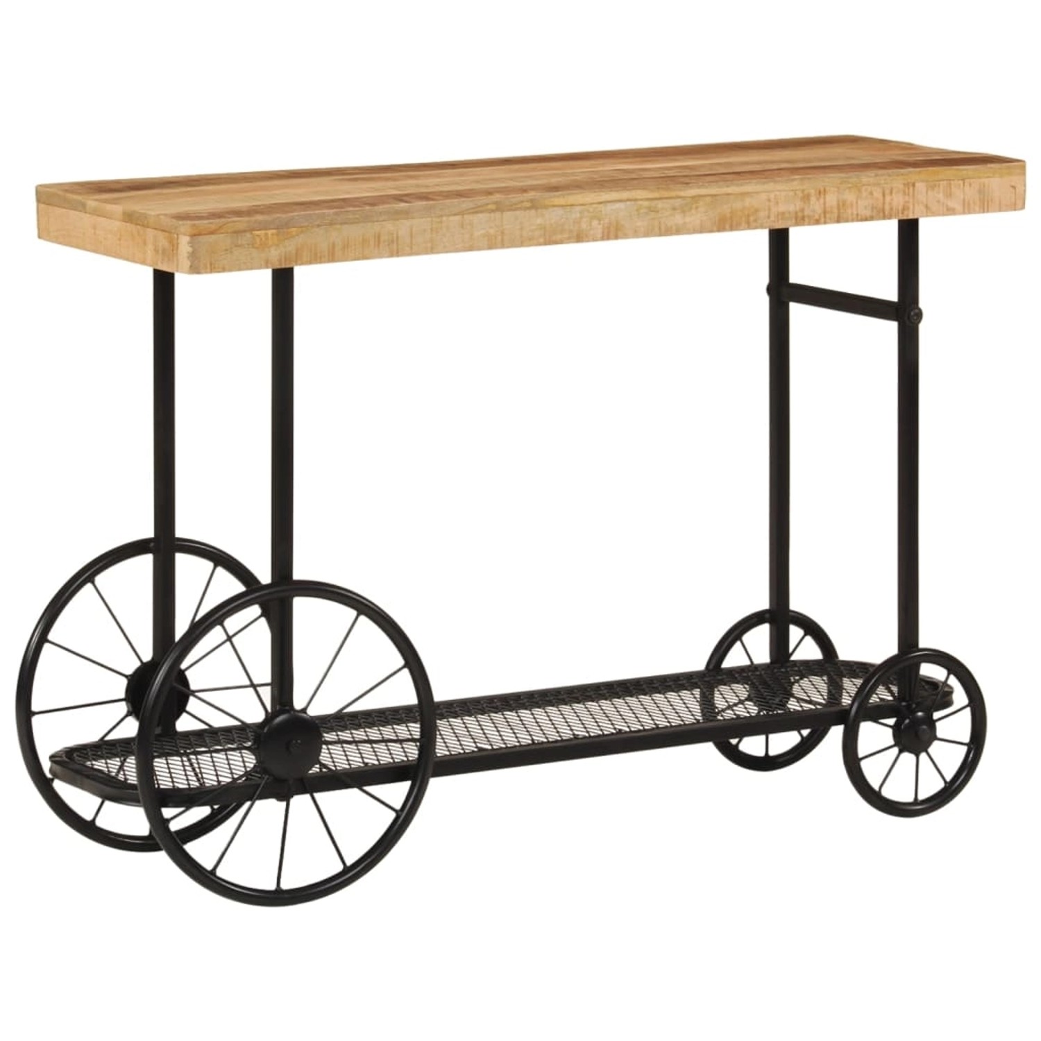 vidaXL Konsolentisch 112x36x76 cm Massivholz Mango und Eisen 353332 günstig online kaufen
