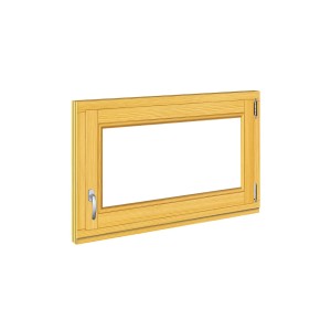 Roro Holzfenster Fichte, 98x58 cm, hellbraun, mit Dreh-Kipp-Funktion und Iso-Klarglas. DIN Rechts.
