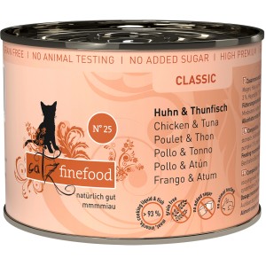 Catz Finefood No.25 Katzenfutter mit Huhn und Thunfisch, 200g Dose.