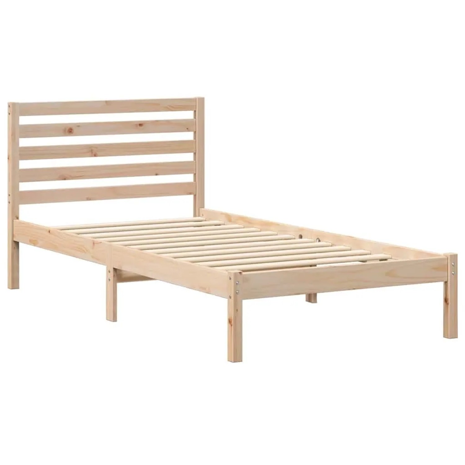 vidaXL Bettrahmen mit Kopfteil Braun 80 x 200 cm Massives Kiefernholz 872260