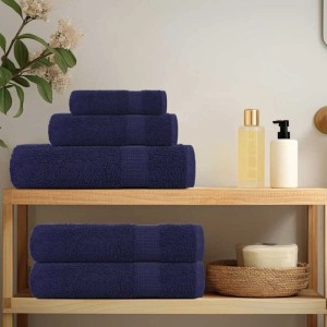 vidaXL 12-Tlg Handtuch-Set Marineblau 360 g/m² 100% Baumwolle 137100