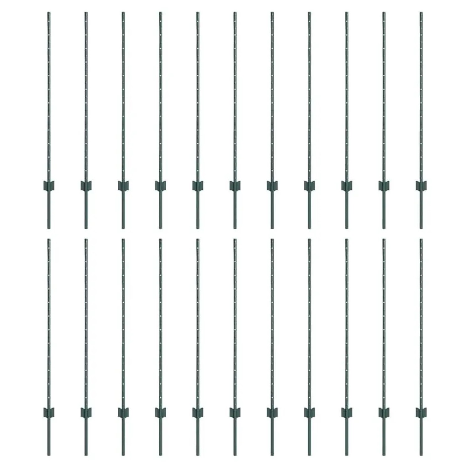 vidaXL Zaunpfosten 22 Stk Grün 160 cm Stahl 3335920 günstig online kaufen