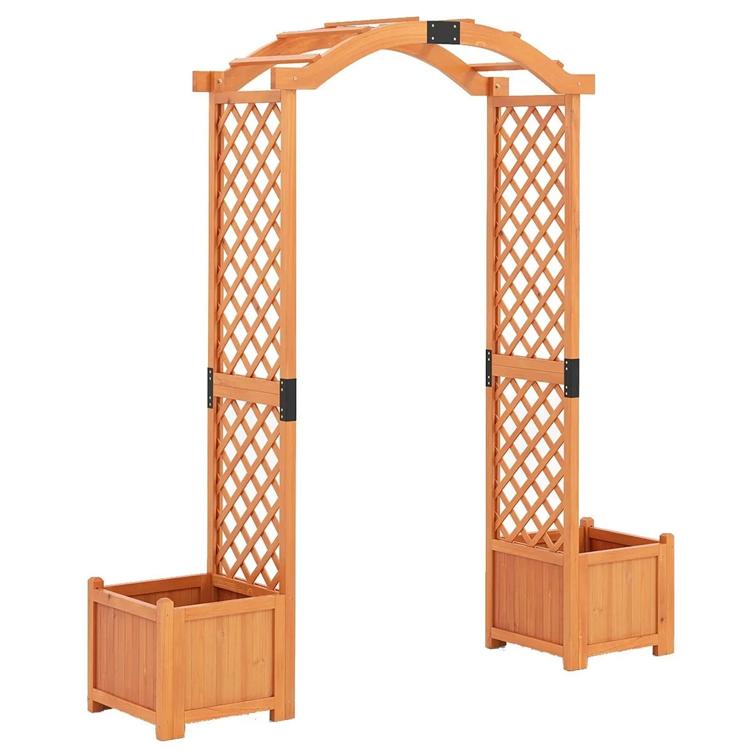 Costway 2 In 1 mit Blumenkasten Gartenbogen 185 x 45 x 201 cm