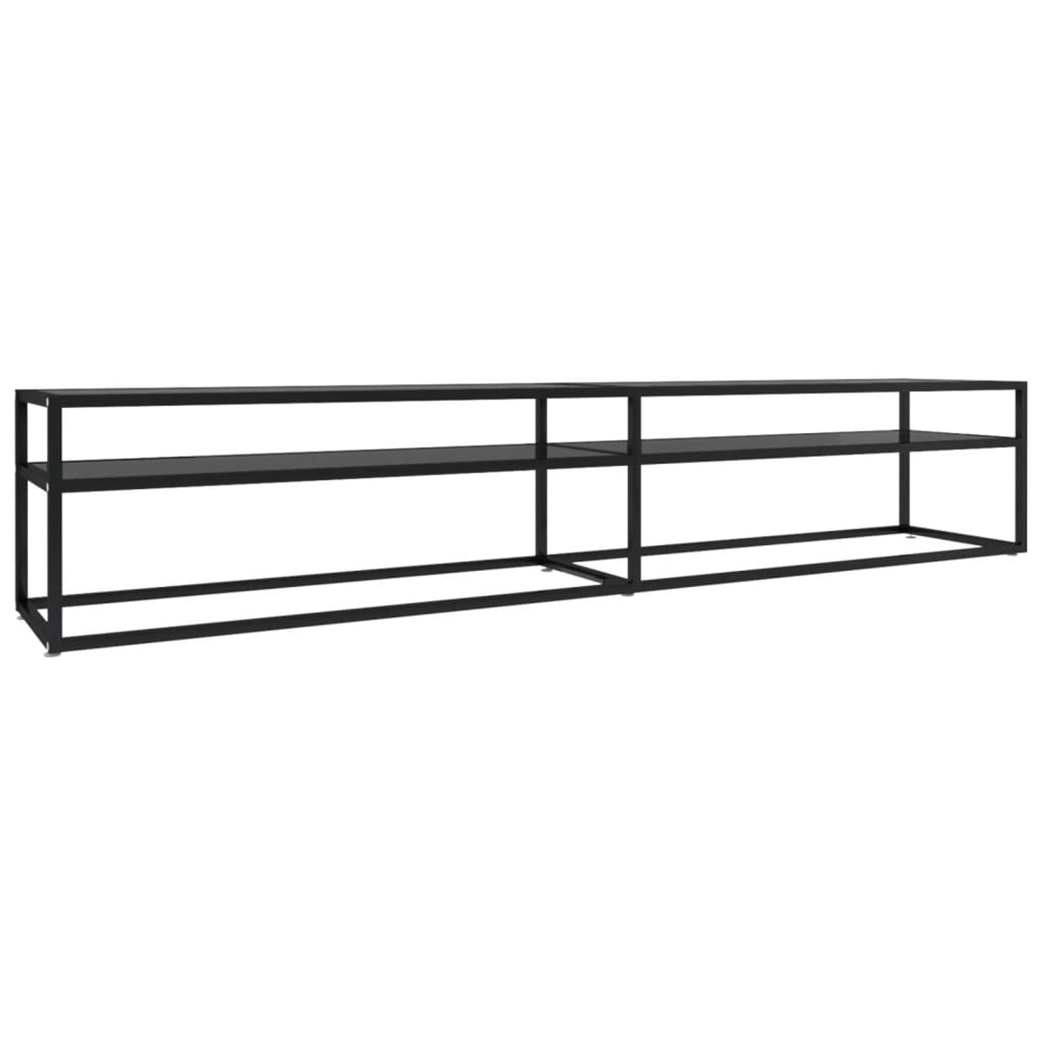 vidaXL TV-Schrank TV-Schrank Schwarz 220x40x40,5 cm Hartglas Lowboard günstig online kaufen