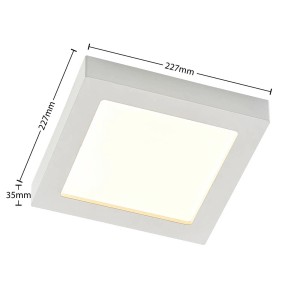 PRIOS LED Deckenleuchte Alette 9917062 Modern in Weiß aus Aluminium 1-flammig Badezimmerleuchte