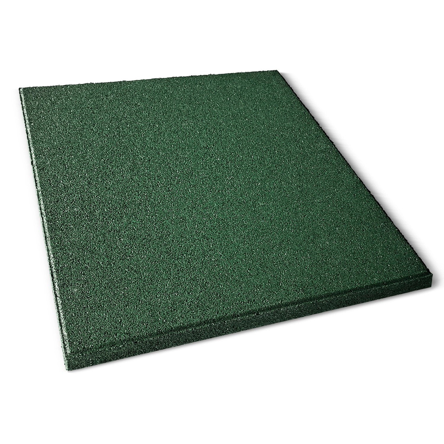 KARAT Fallschutzmatte Elastikmatte Fallschutzplatte mit Drainage 50 x 50 x 2,5 cm Grün