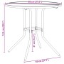 vidaXL Gartenmöbel Set, 5-tlg, anthrazit, bestehend aus Gartentisch und 4 Stühlen aus pulverbeschichtetem Stahl.