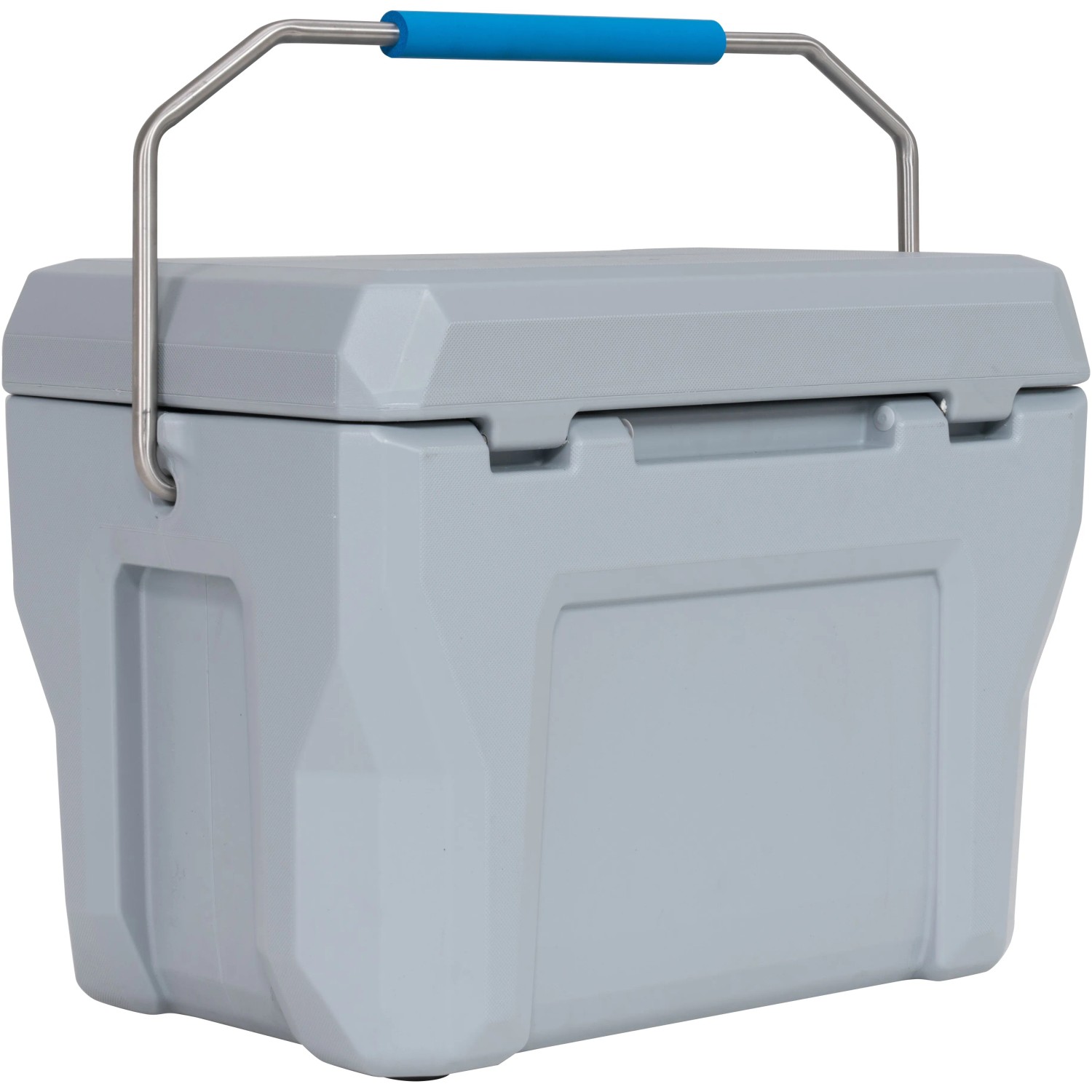 Graue Lifetime Kühlbox mit Tragegriff, 26,5 Liter Campingbox für Outdoor & Freizeit.