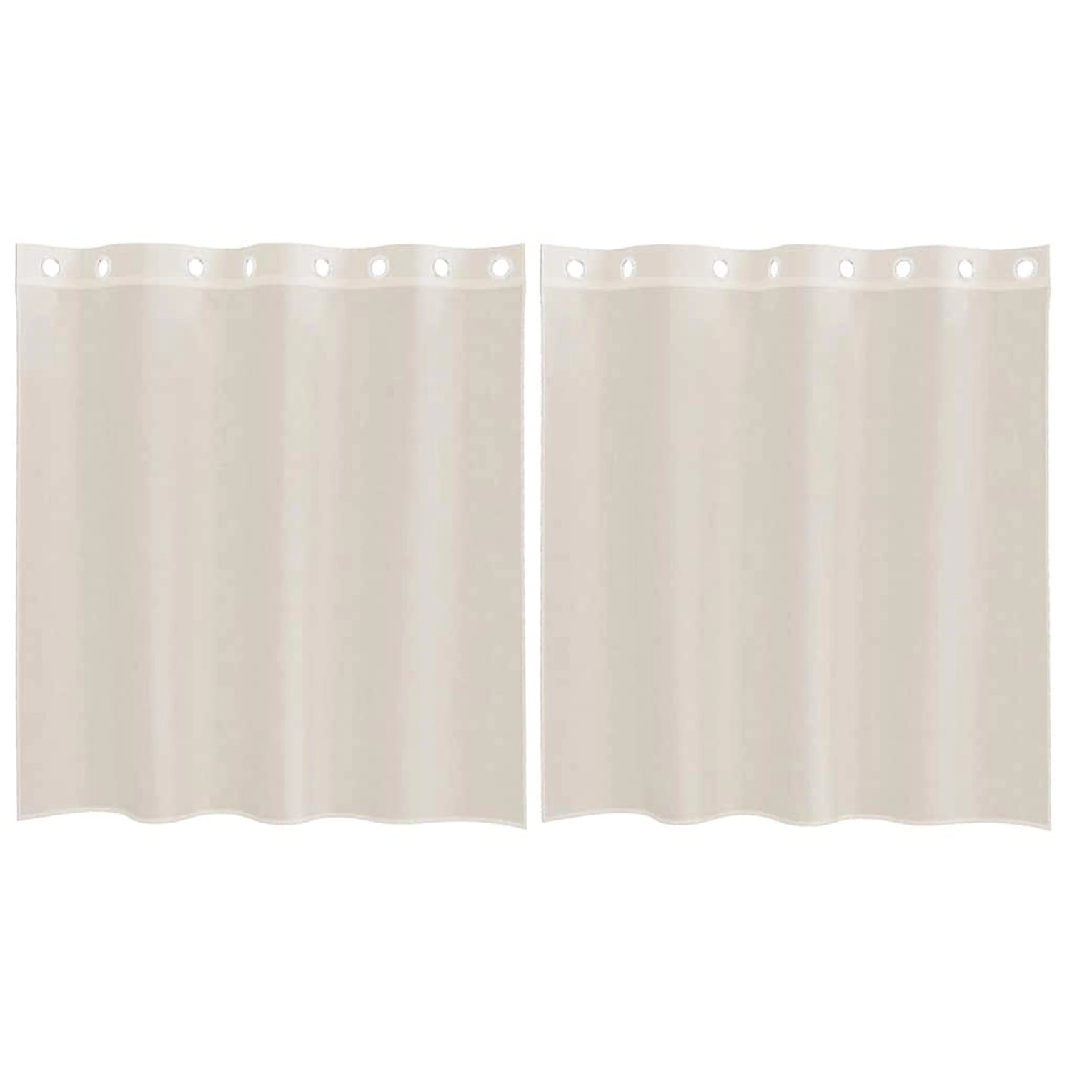 vidaXL Voile Vorhänge mit Ösen 2 Stk Creme 140x140 cm 4102071 günstig online kaufen