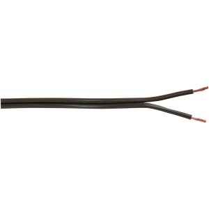 Schwarze Lautsprecherleitung 2 x 2,5 mm², 10 m für Audio- und Stereoanlagen.