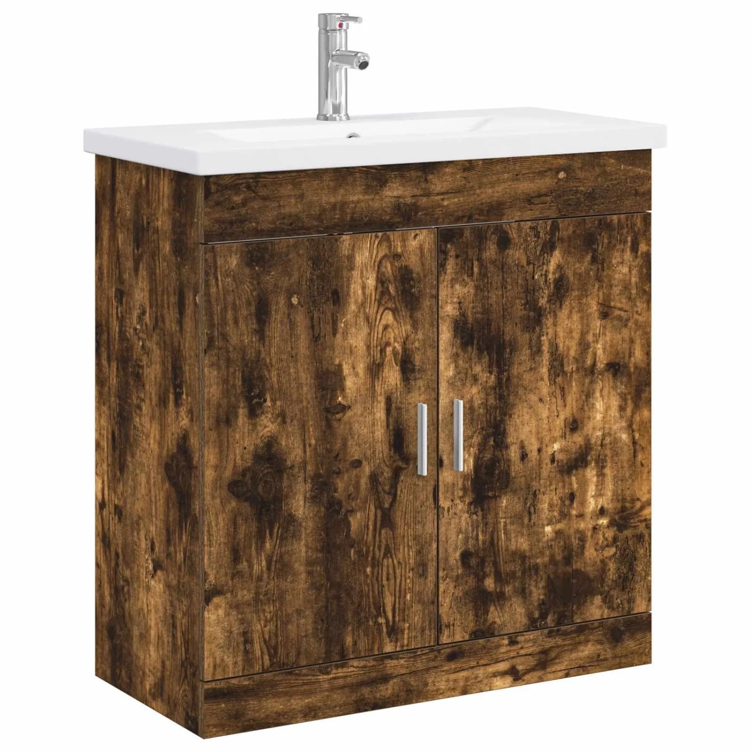 vidaXL Badezimmermöbel-Set Geräucherte Eiche 81 x 40 x 84,5 cm 3404362