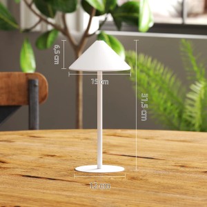 2er Set: Weiße HOMCOM Tischlampen mit Touch-Bedienung und 3 Lichtfarben für Nachttisch.