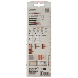 Fischer DuoXpand FUS 10x140 Dübel mit Schraube, 4er-Pack. Universaldübel für Beton und Mauerwerk.