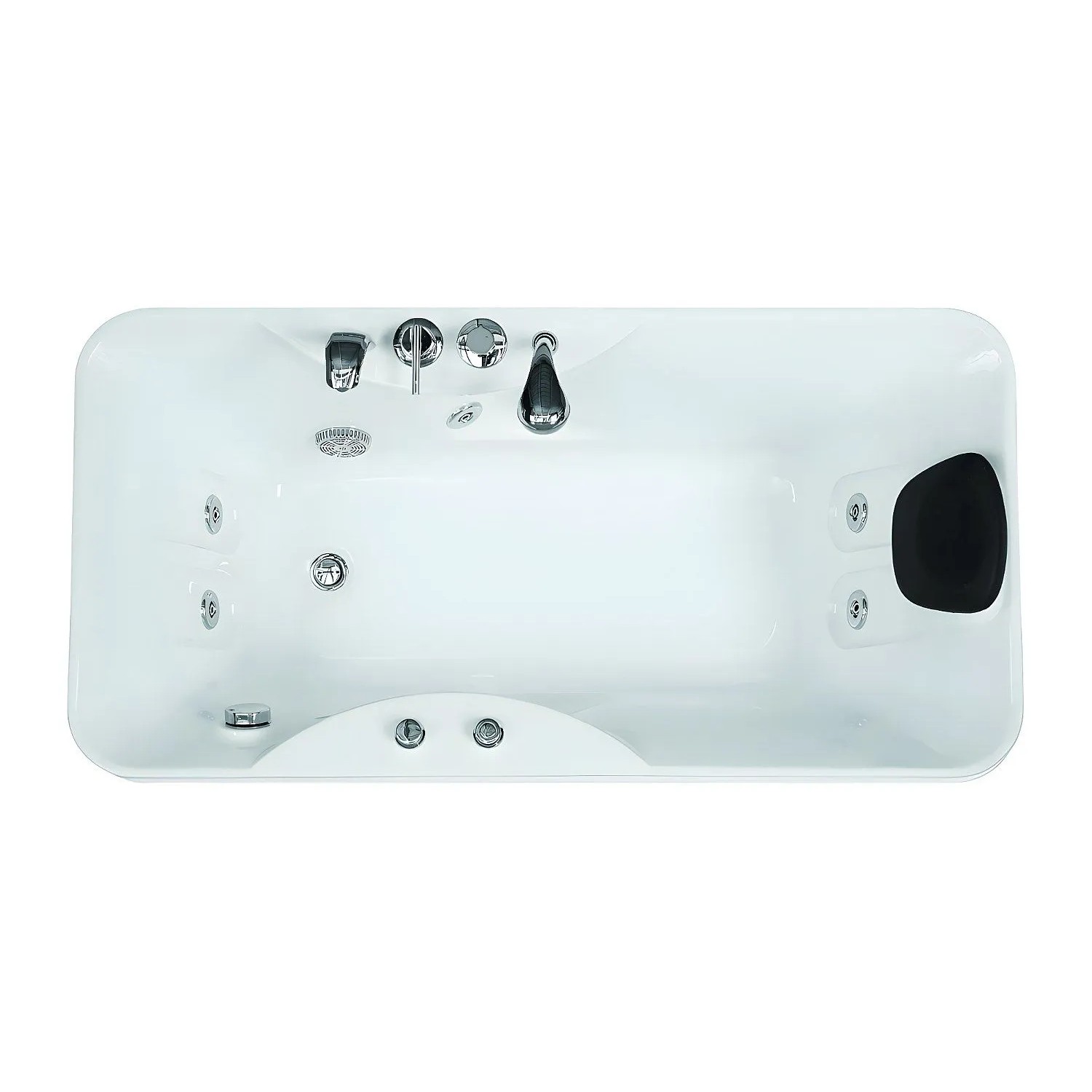 Vente-unique Whirlpoolbadewanne Gavino Weiß 150 cm