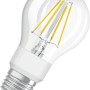 Osram LED-Lampe E27 in Glühlampenform, 6,5W, 806lm, 10,5x6cm. Klares Glas mit Filament.
