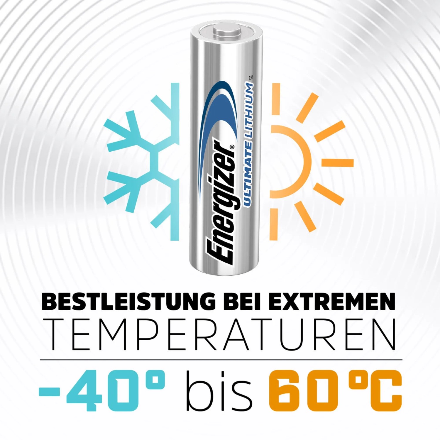 Energizer Ultimate Lithium AA Batterie, 2er-Pack, für Geräte mit hohem Energiebedarf.