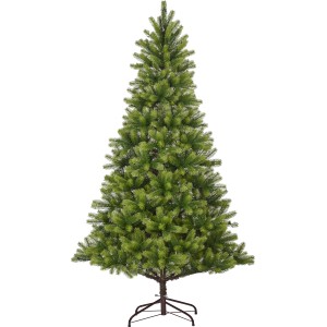 Grüne LED Kunsttanne Nagano, 210 cm hoch, für stimmungsvolle Weihnachten.