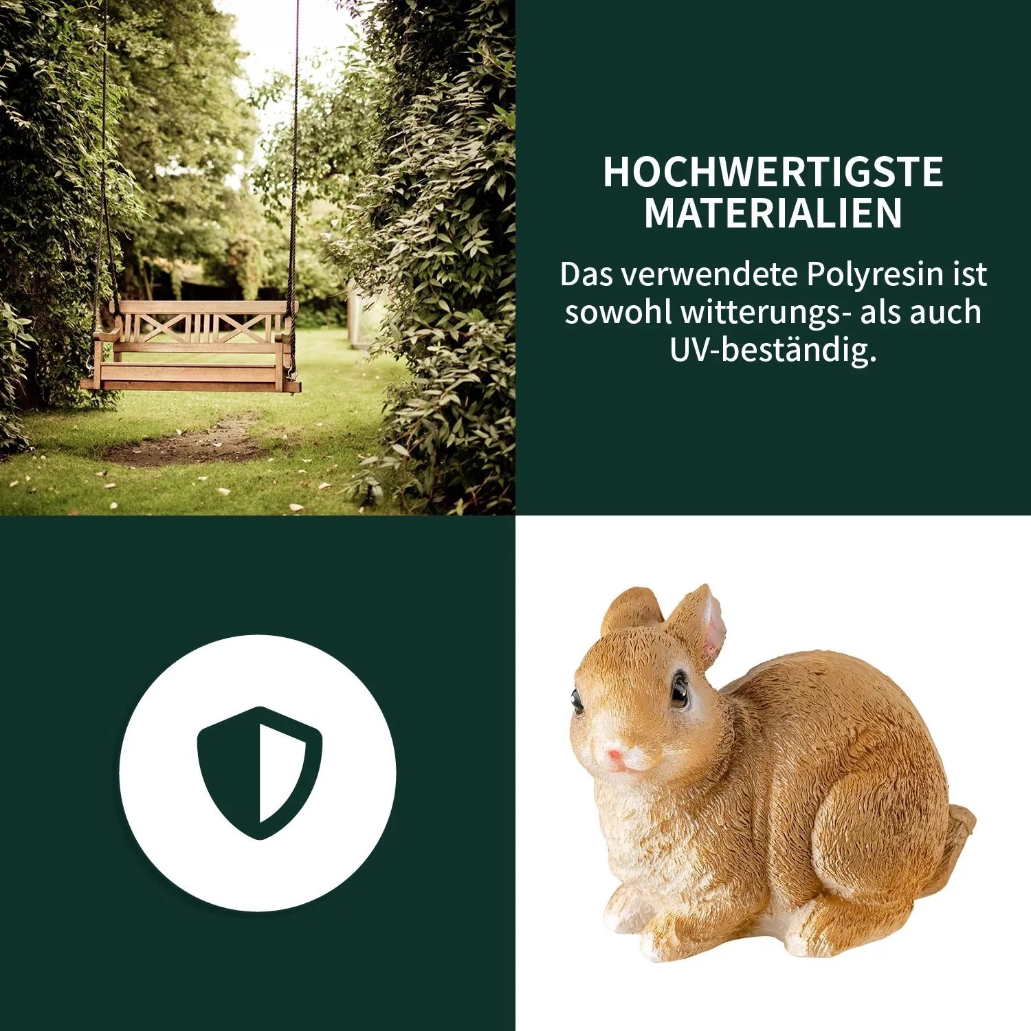 VERDOBA Teich Gartenfiguren Häschen_5