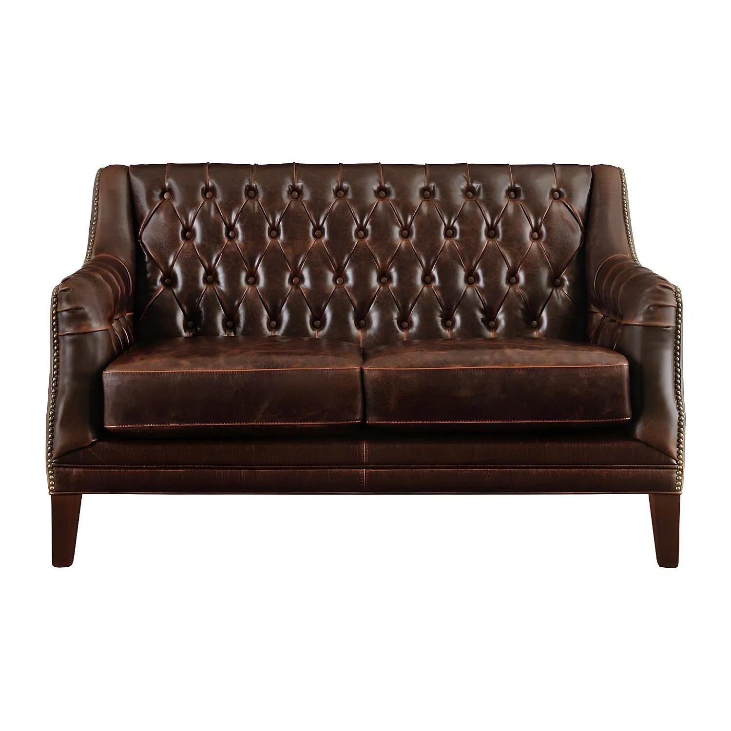 Vente-unique Sofa Ohne Schlafmöglichkeit Colbert Schokoladenbraun 138 cm