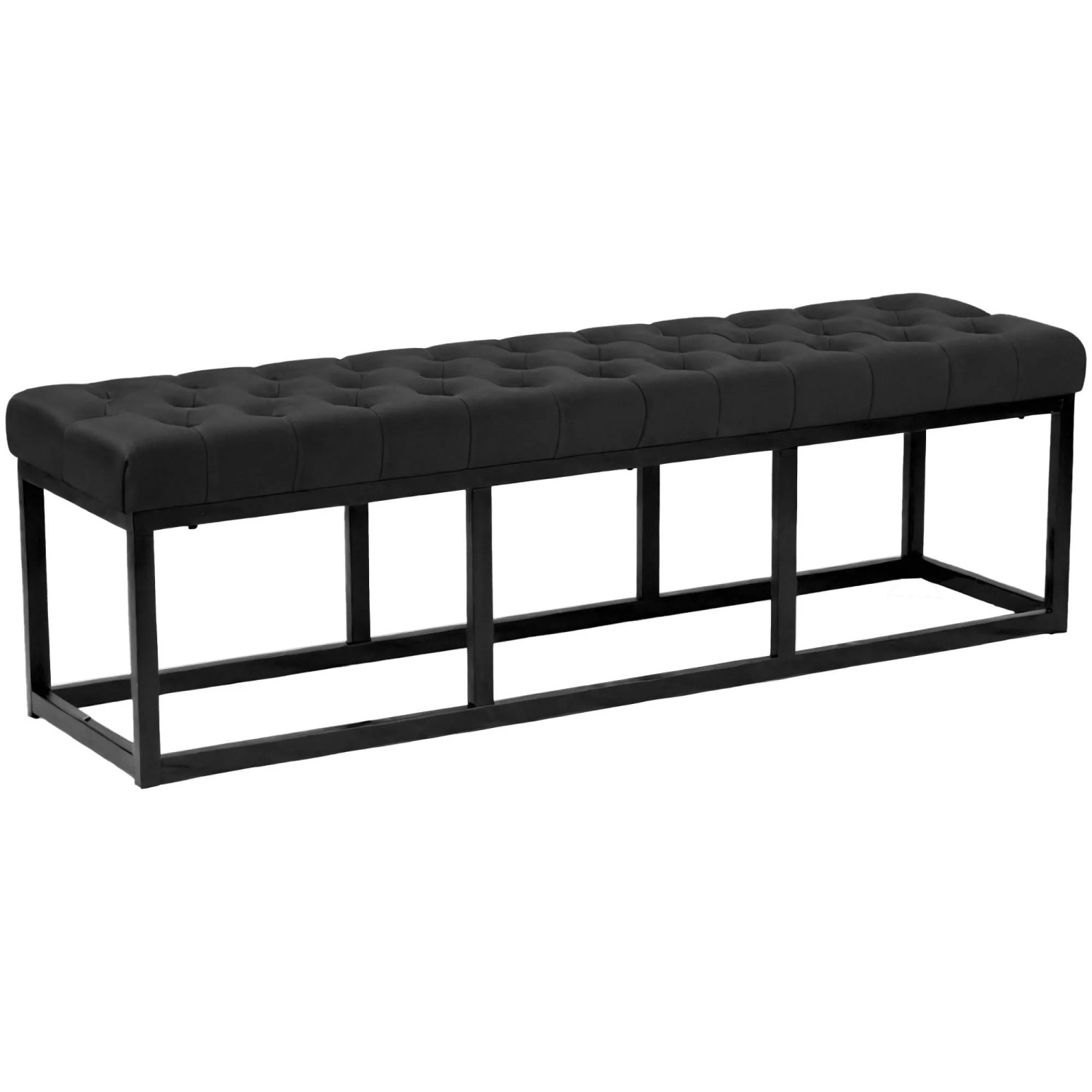CLP Sitzbank Polson Samt Schwarz schwarz/150 cm