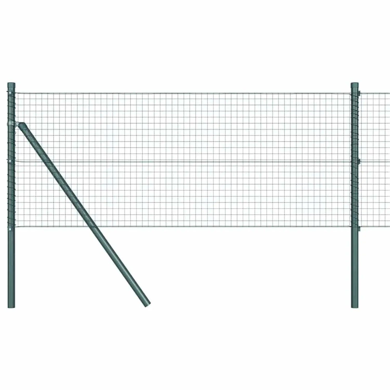 vidaXL Zaunpfosten Grün 50 x 0,8 m 25 x 25 mm Maschen Stahl und PVC 3351759 günstig online kaufen