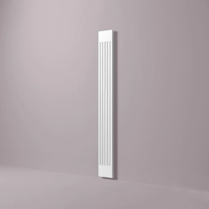 Weißer NOEL & MARQUET Pilaster Schaft PP1 Zierelement aus Polyurethan, 202x25x2,7 cm.