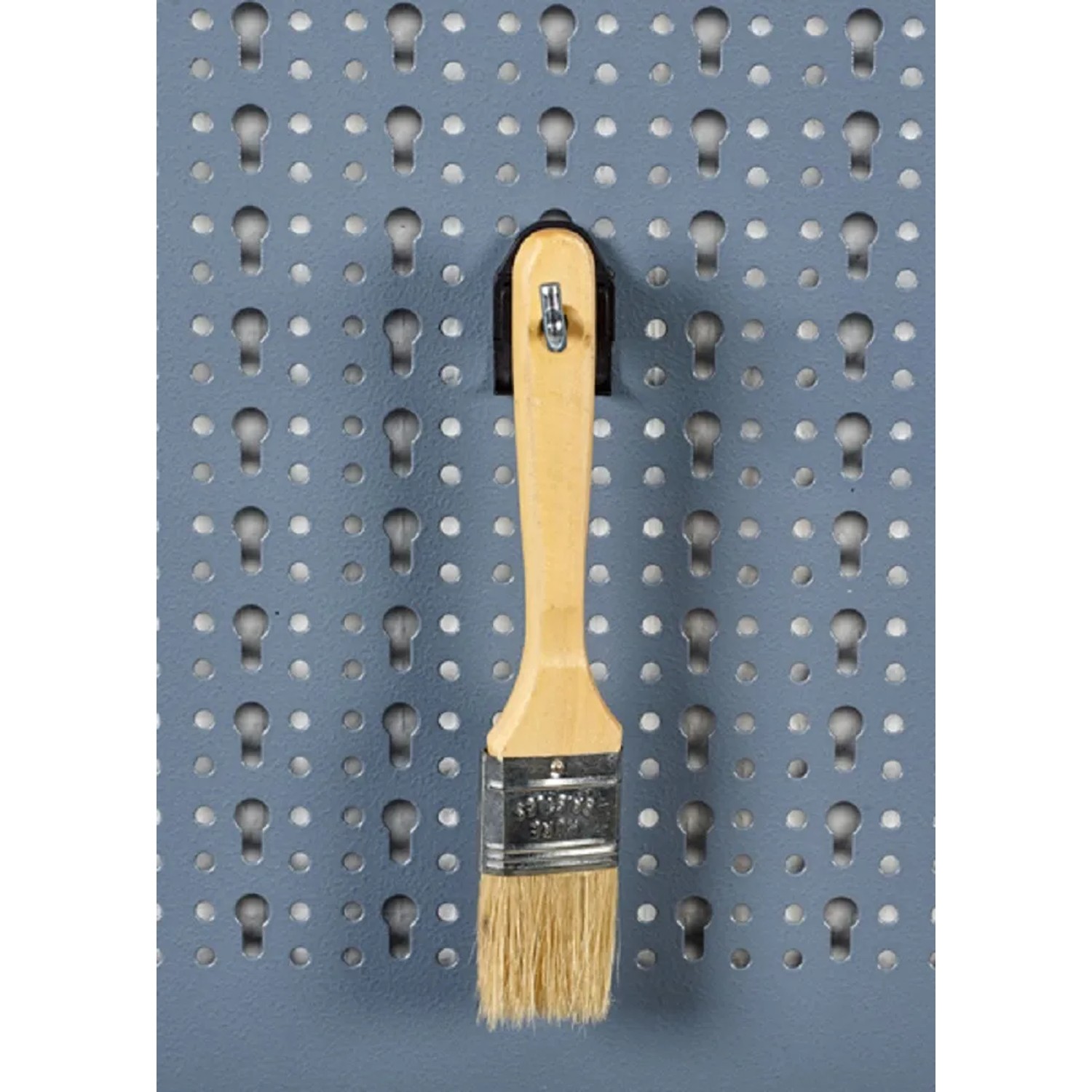 Küpper Systemhalter-Set an Lochwand mit Pinsel. Werkzeugaufhängung, 30mm, 90° Biegung.