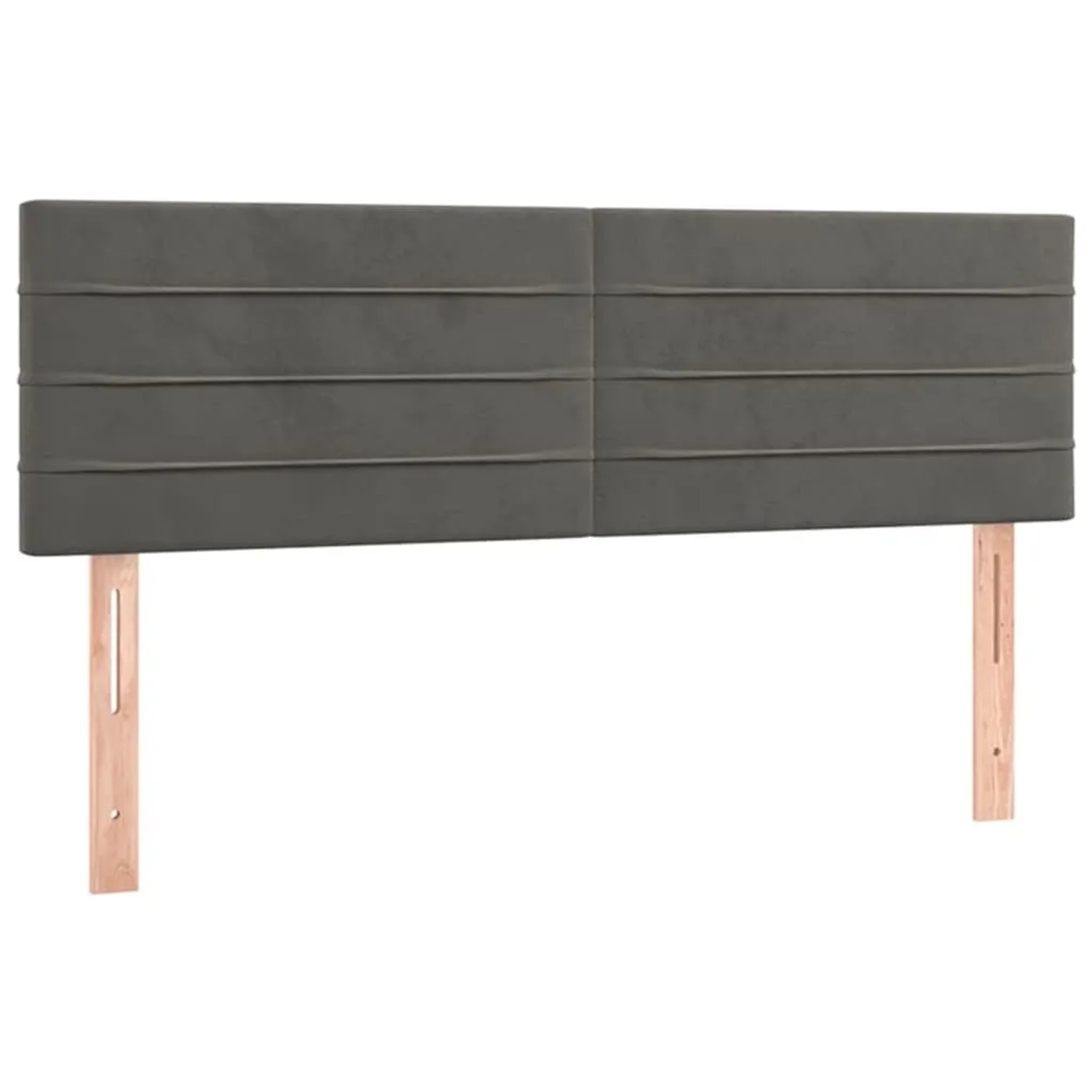 Dunkelgraues vidaXL Boxspringbett mit Samtbezug, 140x190 cm. Bett mit gestepptem Kopfteil.