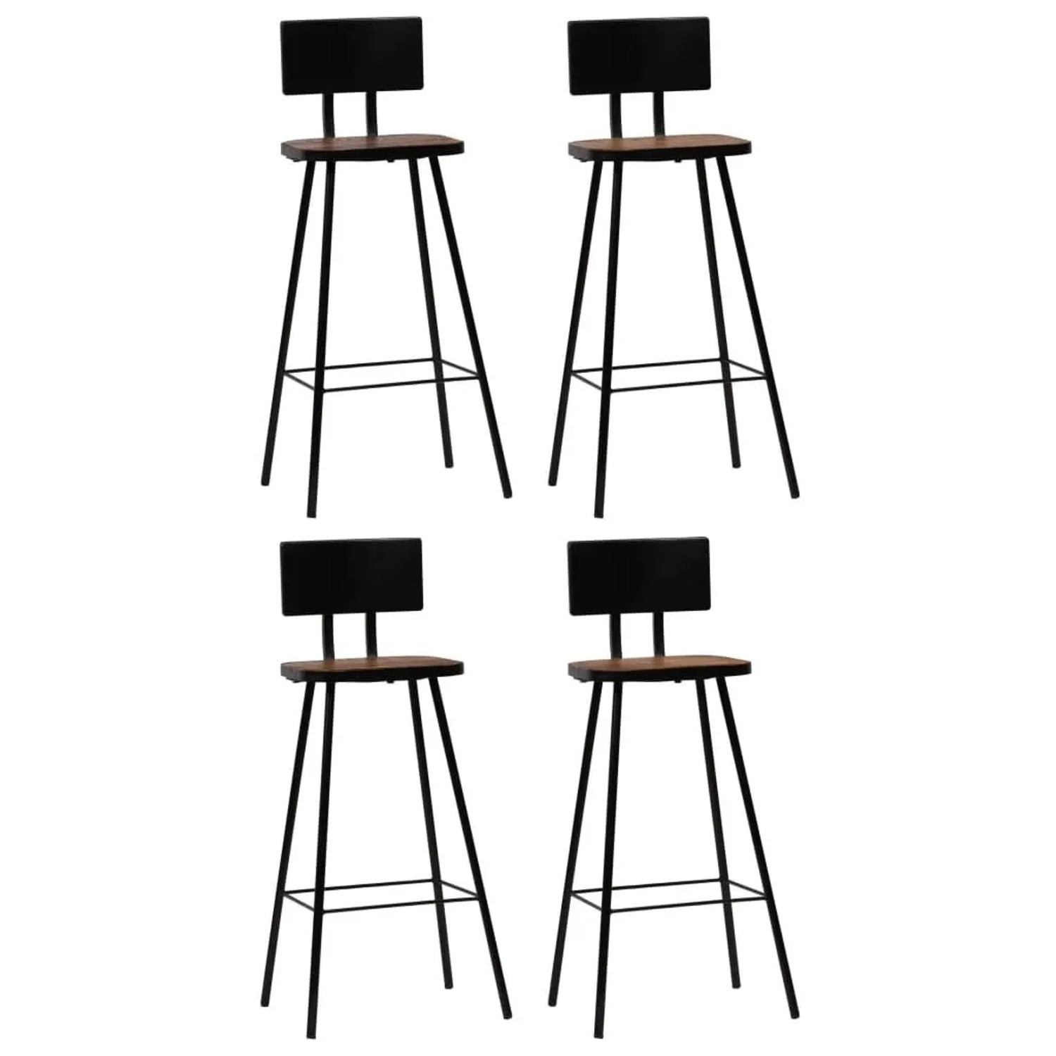 vidaXL Barhocker 4 Stk Massives Altholz 245391