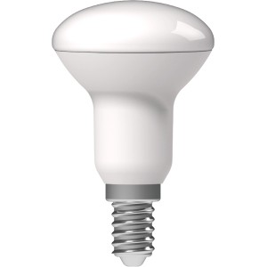 LED-Leuchtmittel E14 Pilzkopf R50, 4,9W, 470lm, dimmbar und Farbtemperatur einstellbar.