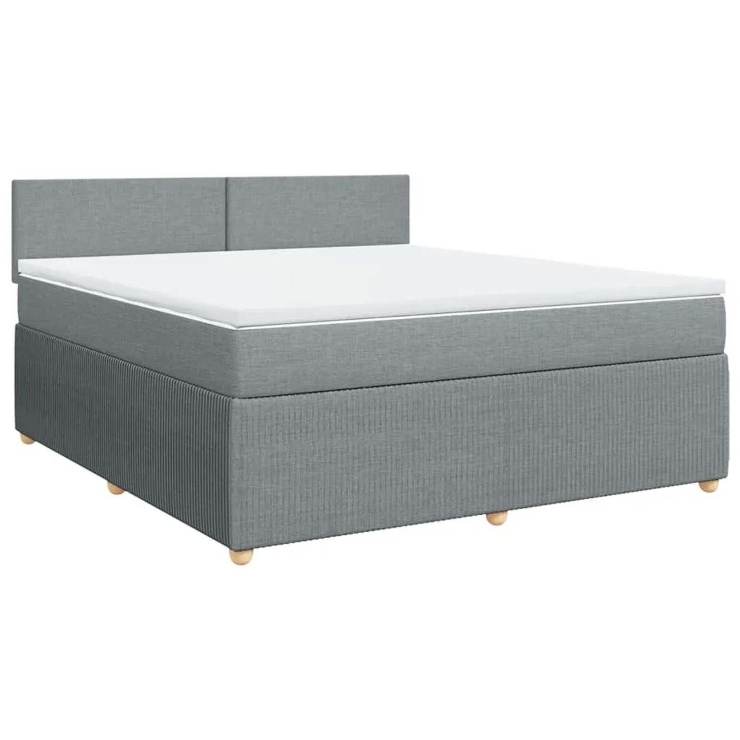 vidaXL Boxspringbett mit Matratze Hellgrau 180x200 cm Stoff 3287528 günstig online kaufen