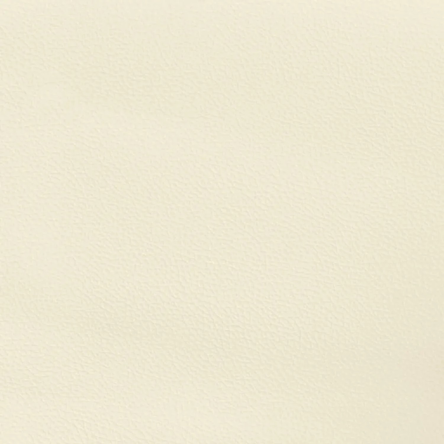 Detailaufnahme: Cremefarbenes Kunstleder-Bettgestell, 140x200 cm.