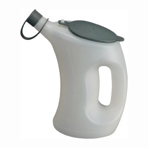 Pressol Messbecher 2 L, transparent, mit grauem Schutzdeckel und Auslaufkappe. Robuste Messkanne für Prüf- & Messwerkzeuge.