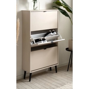 Furn.Design Schuhschrank in Samt 70 x 125 cm Aldan