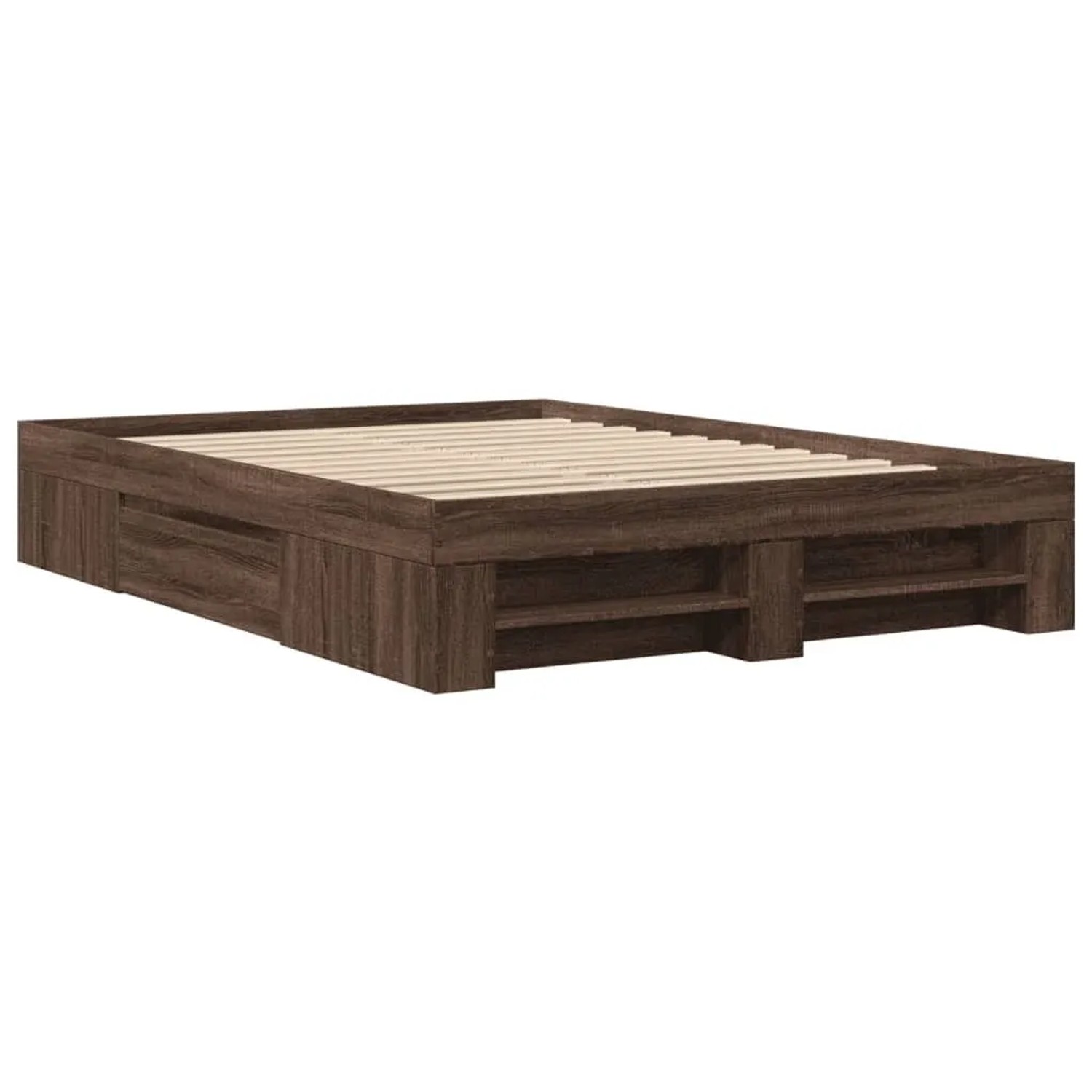 vidaXL Bettgestell Ohne Matratze Braun Eiche 140x190 cm Holzwerkstoff 32955 günstig online kaufen