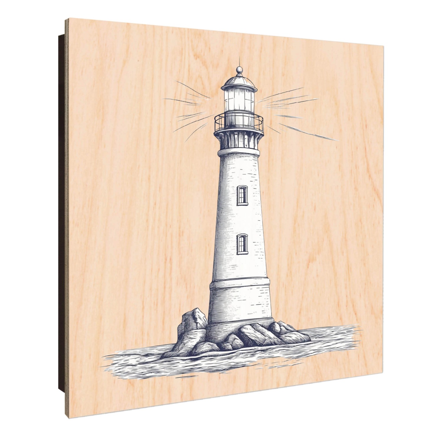 Banjado Schlüsselkasten Holz 30x30cm Schwarz Scharnier Rechts 50 Haken Desi günstig online kaufen