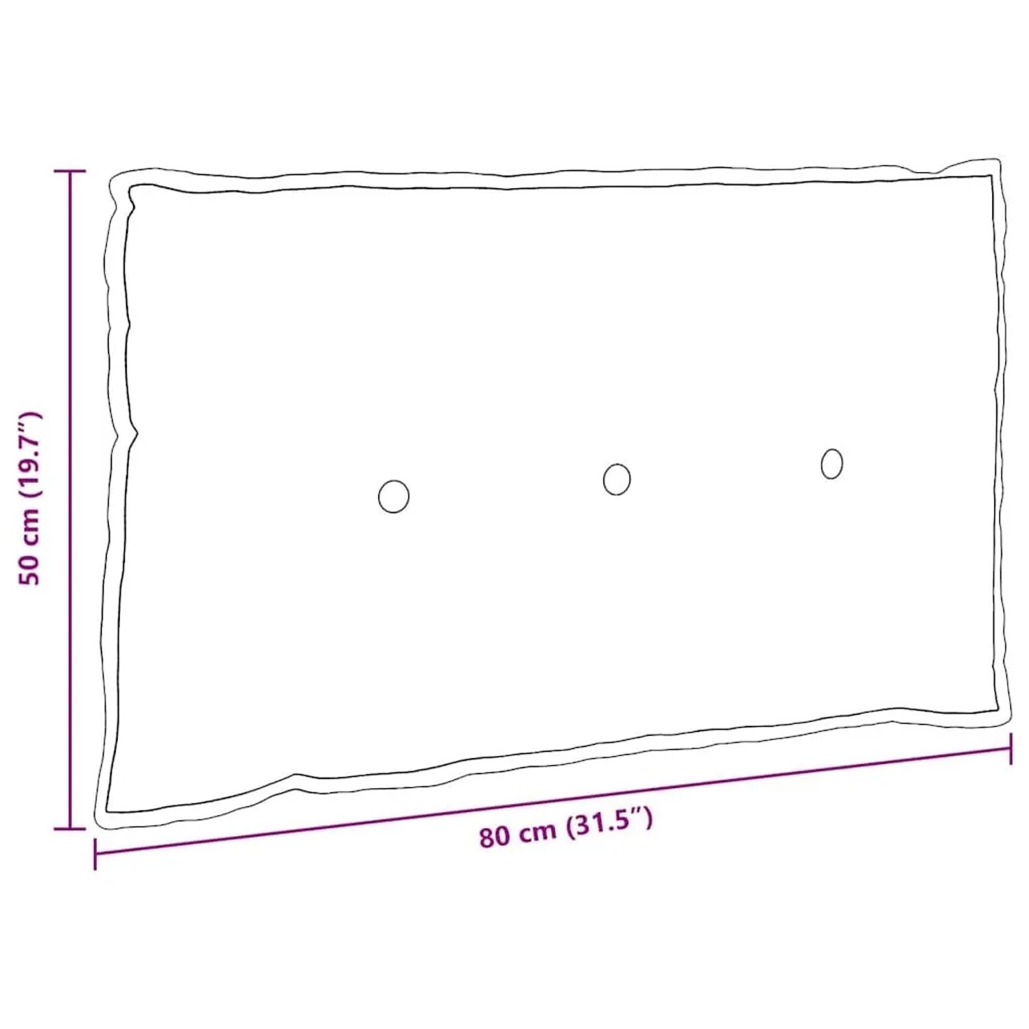 vidaXL Rückenkissen Creme 80 x 50 cm Cordstoff 42014727_10