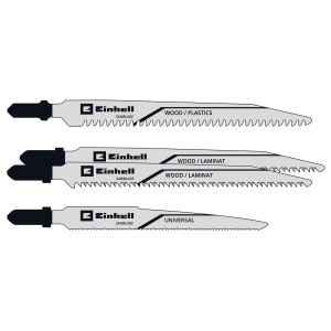 kwb by Einhell Stichsägeblätter, 4-teiliges Set für Holz und Metall, Akku-optimiert.