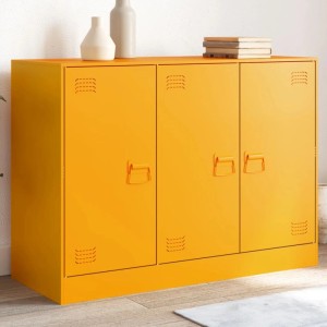 vidaXL Sideboard Senfgelb 99x39x73 cm Stahl 841724