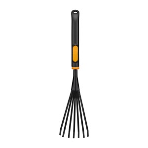 Fiskars Handrechen OneClick Kl Fächerbesen XS Schwarz-Orange