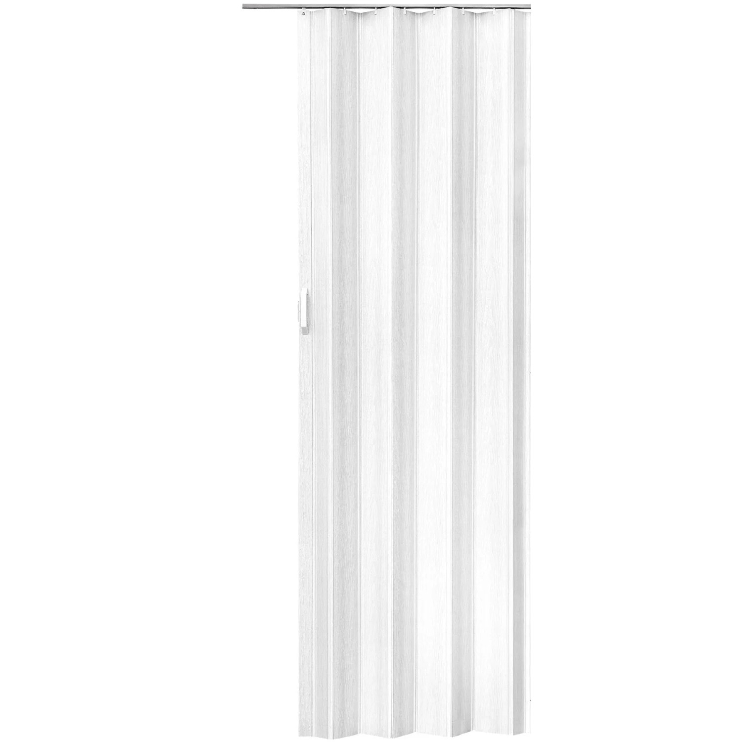 Tectake Falttür  Doppelwandprofil Mit Schiebegriff Zuschneidbare Höhe  10 x 80 x 203 cm Weiß
