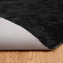 Schwarzer, runder vidaXL Kunstschaffell Teppich Tafalla, Ø 100 cm, aus Polyester.