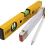 Stabila Wasserwaagen Classic Kit, 3-teilig: Wasserwaage, Gliedermaßstab, Zimmermannsbleistift.