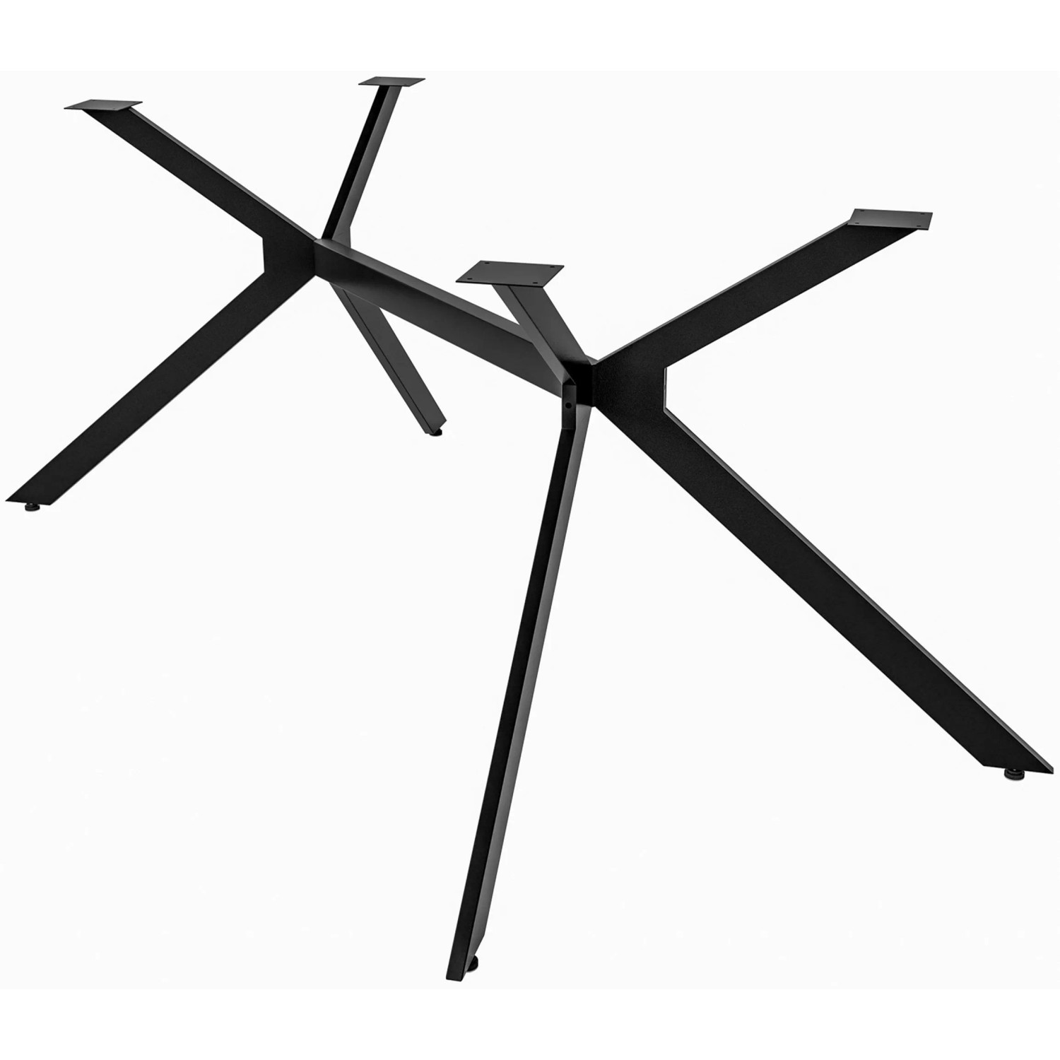 DELUKE Tischgestell Metall PROXI Stahlgestell Beschichtet 72x155x71cm Tischbeine Tischfüße Tischuntergestell Schwarz
