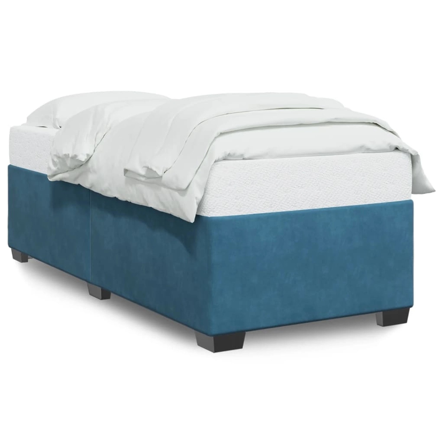 vidaXL Bettgestell Blau 90x200 cm Samt2099267 günstig online kaufen