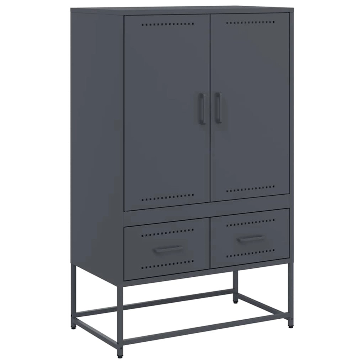 vidaXL Highboard Anthrazit 68x39x111,5 cm Stahl 846610 günstig online kaufen