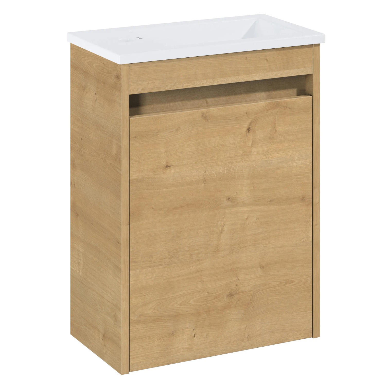 Roca Waschplatz Evelyne mit 1 Tür 61,9 cm x 46,2 cm x 25,8 cm Hamilton Eiche