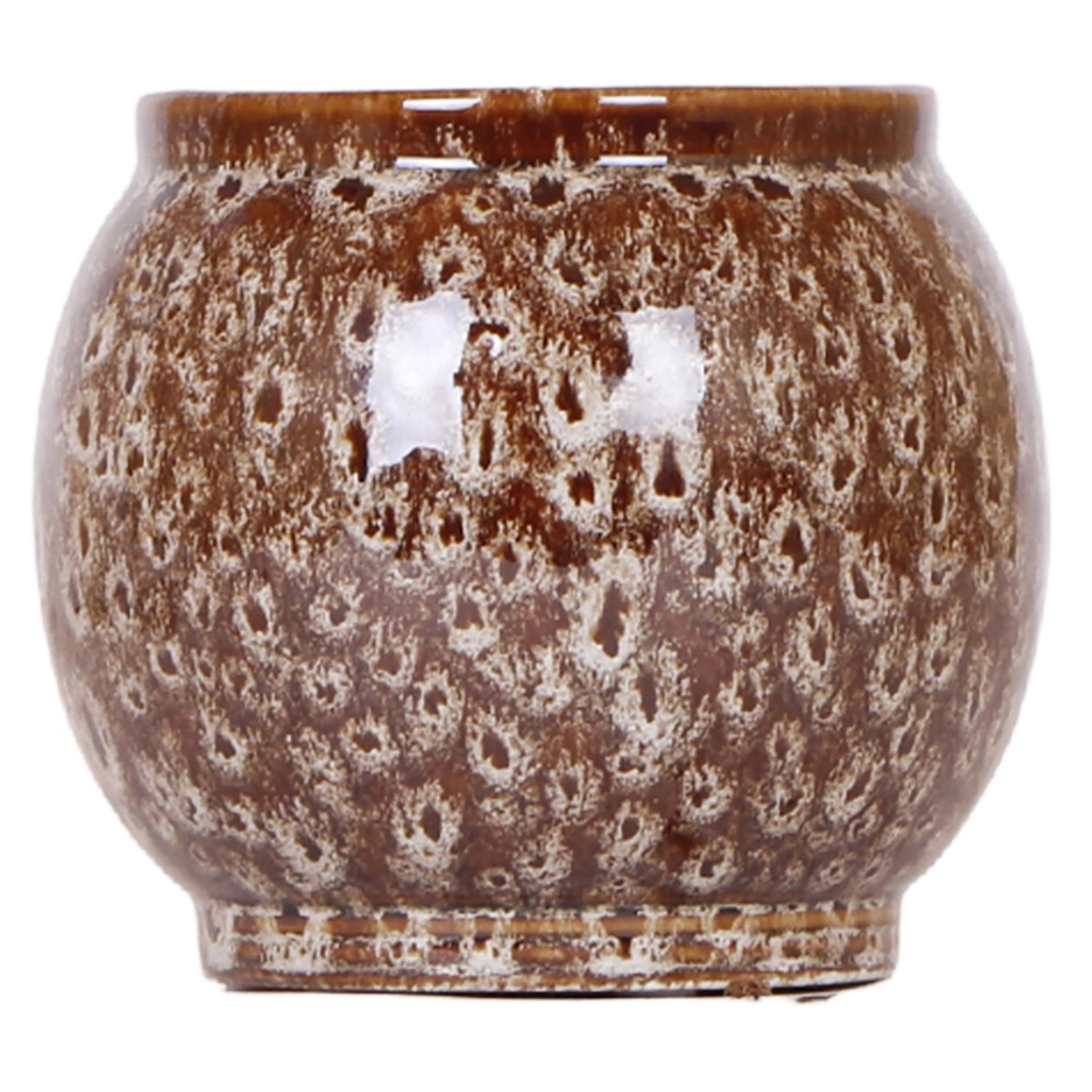 Keramik-Übertopf Safari Ø 9 cm x 10 cm Braun